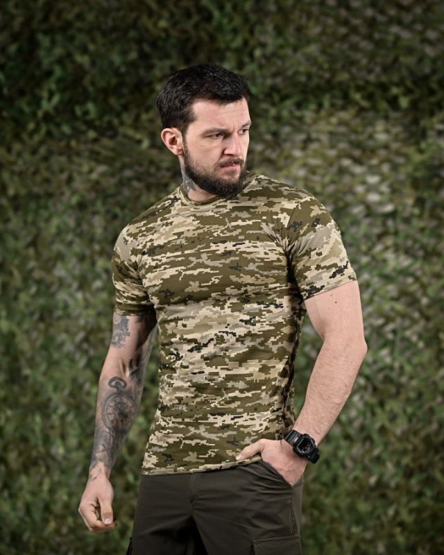 Футболка піксель ЗСУ (гарна якість) МС8525