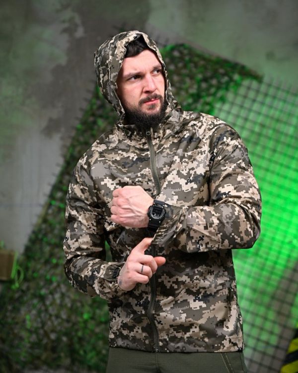 Вітровка дощовик піксель кишеня ТН6562