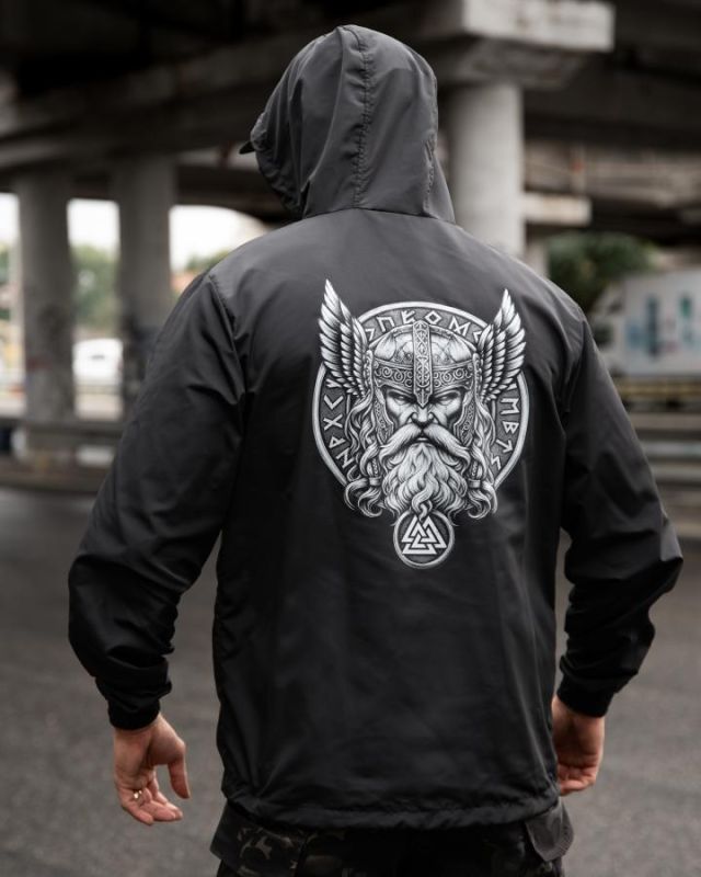 Вітровка в стилі мілітарі BORN OF WAR Odin black ВТ5636