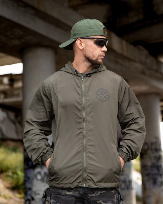 Military-style windbreaker BORN OF WAR Death will wait oliva VT5627