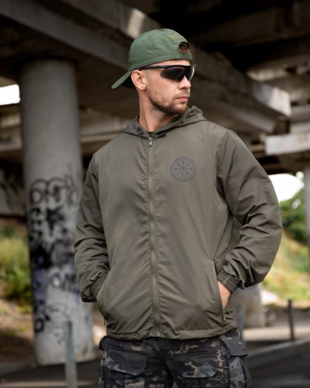 Military-style windbreaker BORN OF WAR Death will wait oliva VT5627