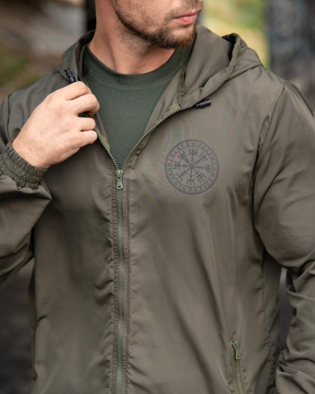 Military-style windbreaker BORN OF WAR Death will wait oliva VT5627