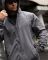 Military style windbreaker BORN OF WAR Death waits grey VT5634