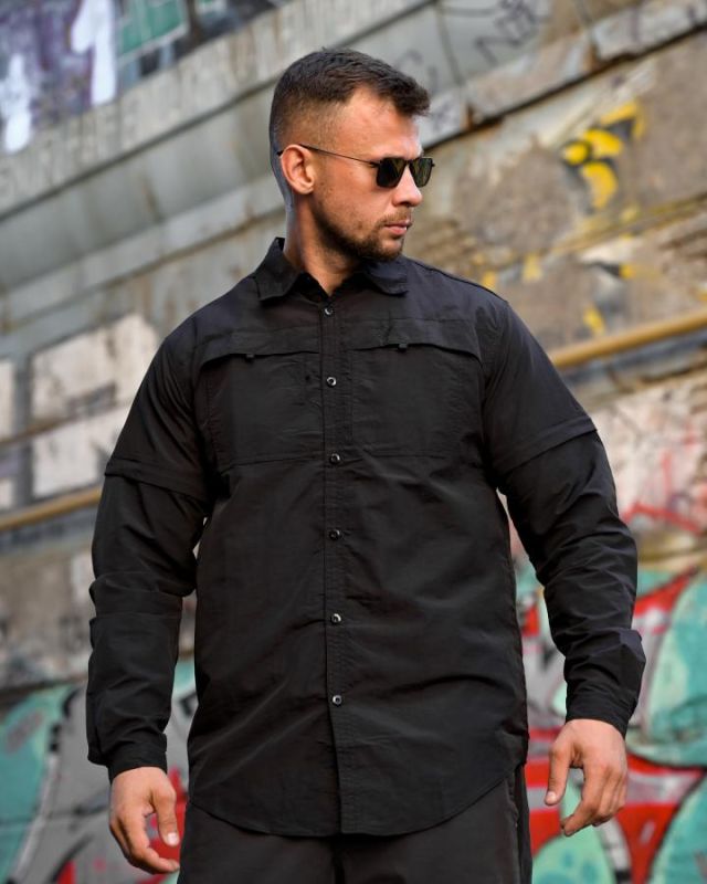 Тактична сорочка трансформер NON black ВМ4750
