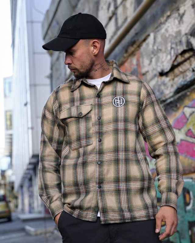 Рубашка в стилі мілітарі BORN OF WAR Support green РН4831