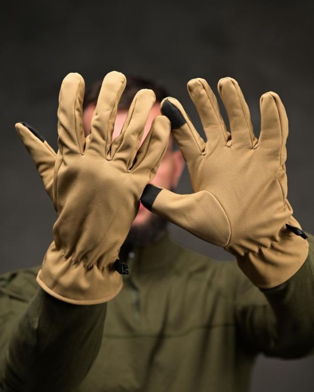 Тактичні рукавички Softshell Coyote койот ВТ4743