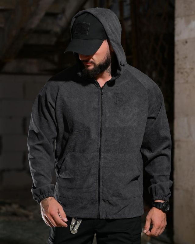 Олімпійка в стилі мілітарі BORN OF WAR Руни grey ВМ3641