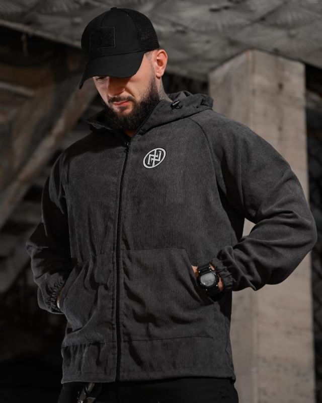 Олімпійка в стилі мілітарі BORN OF WAR Support grey ВМ3638