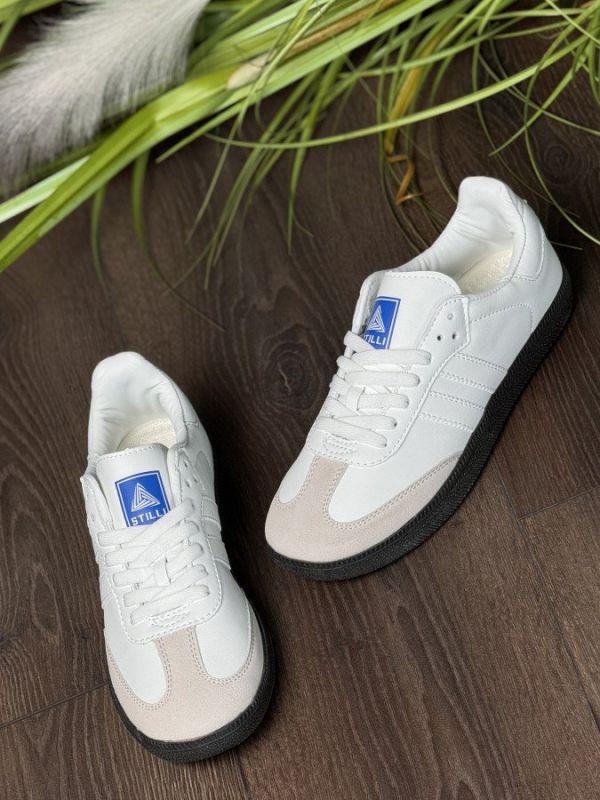 Женские кроссовки samba white brown  ВТ9988