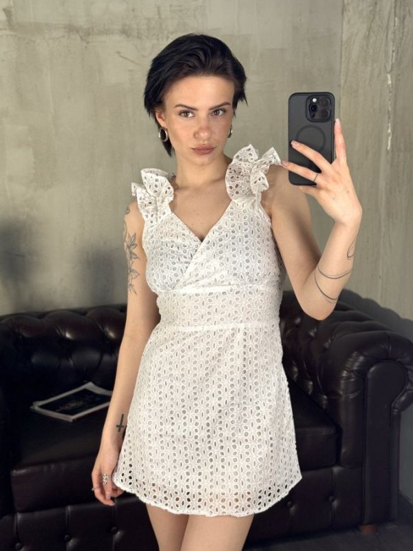 женский платье bon bon white