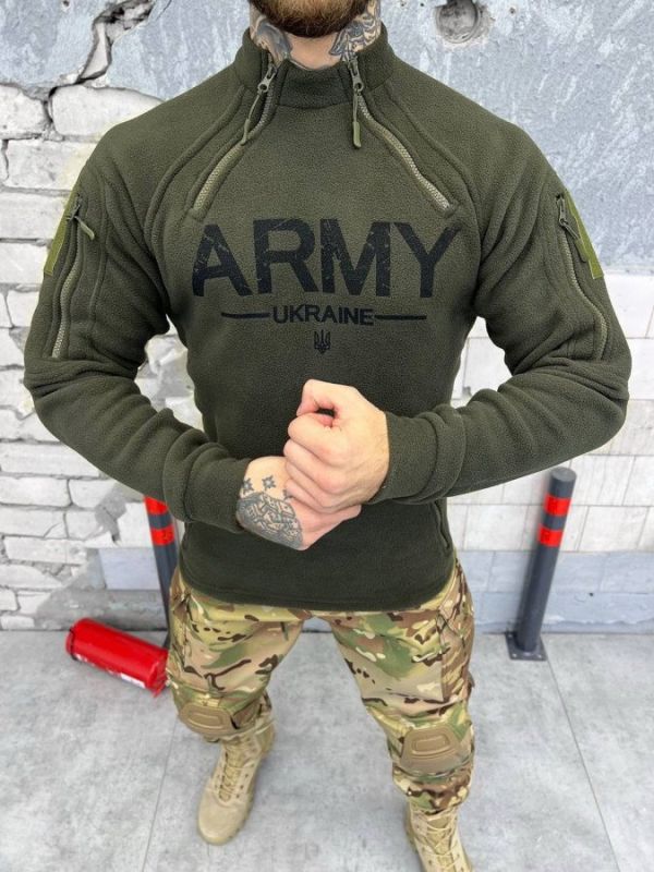Тактическая флисовка MOTARO Army олива ВТ6393