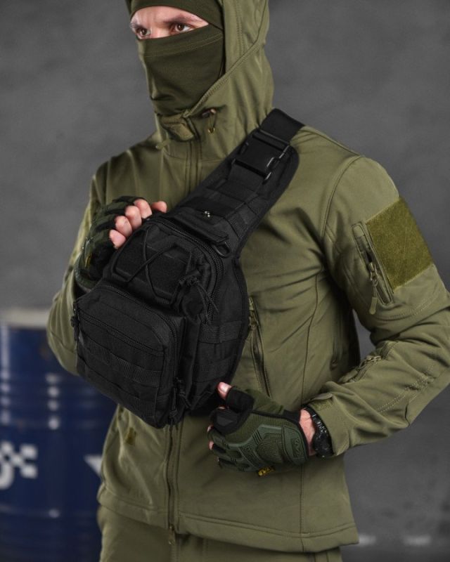 тактическая сумка нагрудная triada BLACK