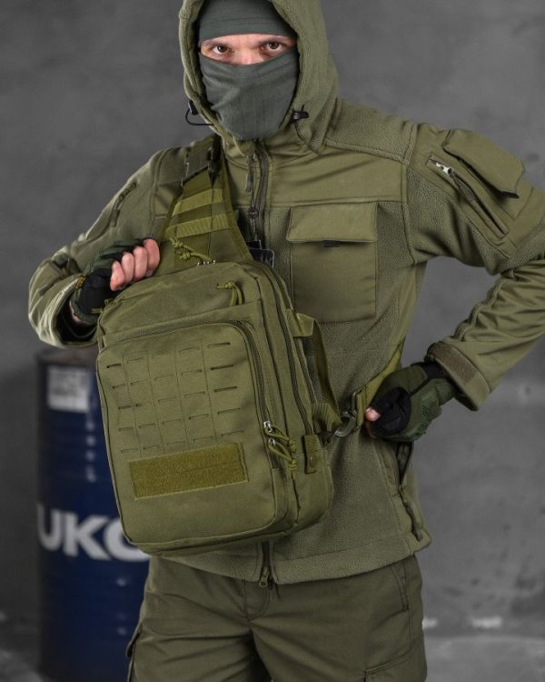 Сумка-слінг тактична з однією лямкою SILVER KNIGHT 8л oliva ВТ6393