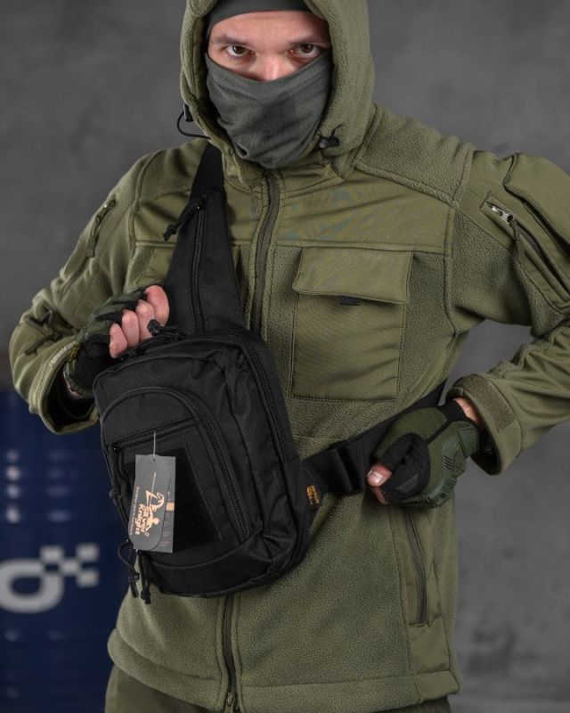 тактическая сумка нагрудная hardy black